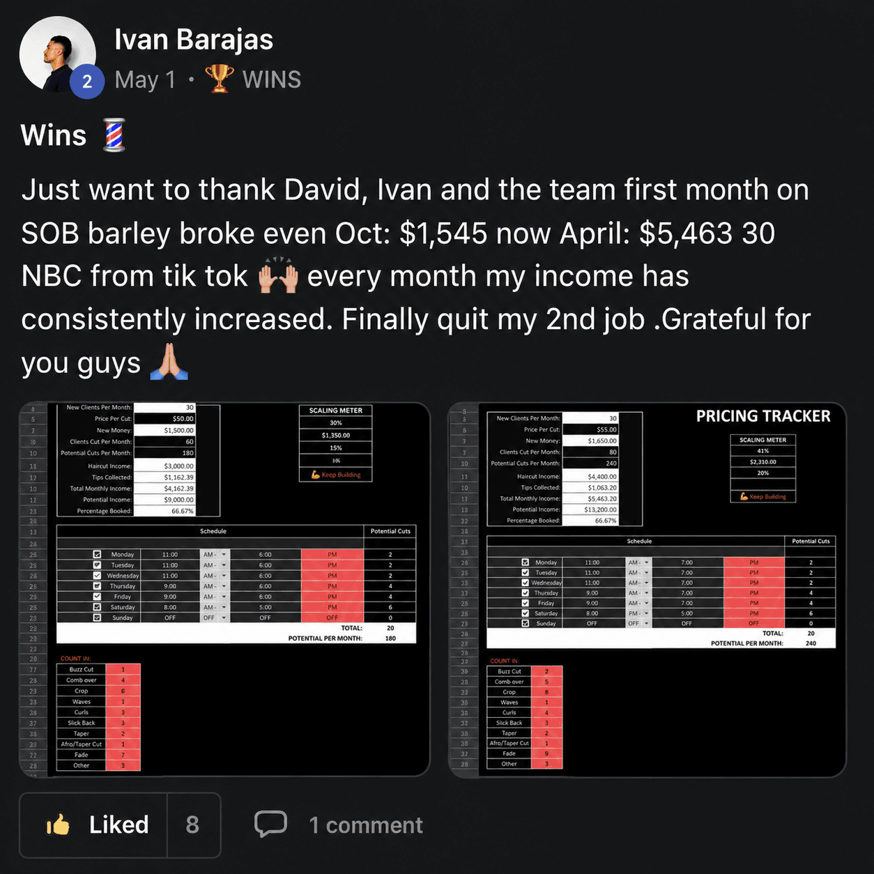 Ivan Barajas testimonial