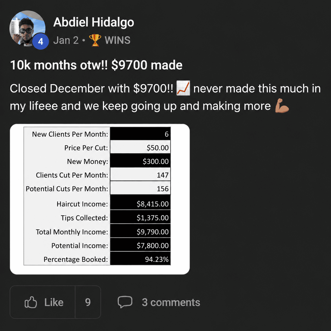 Abdiel Hidalgo testimonial