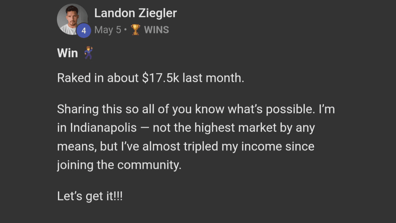 Barber raked in $17.5K in a month, nearly tripling his income since joining.